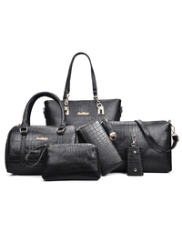 6-teiliges TASCHEN-SET MARCILE schwarz