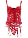 LACE UNDERWEAR SET HEVEN red