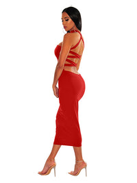 ELEGANTES KLEID GAYLE rot