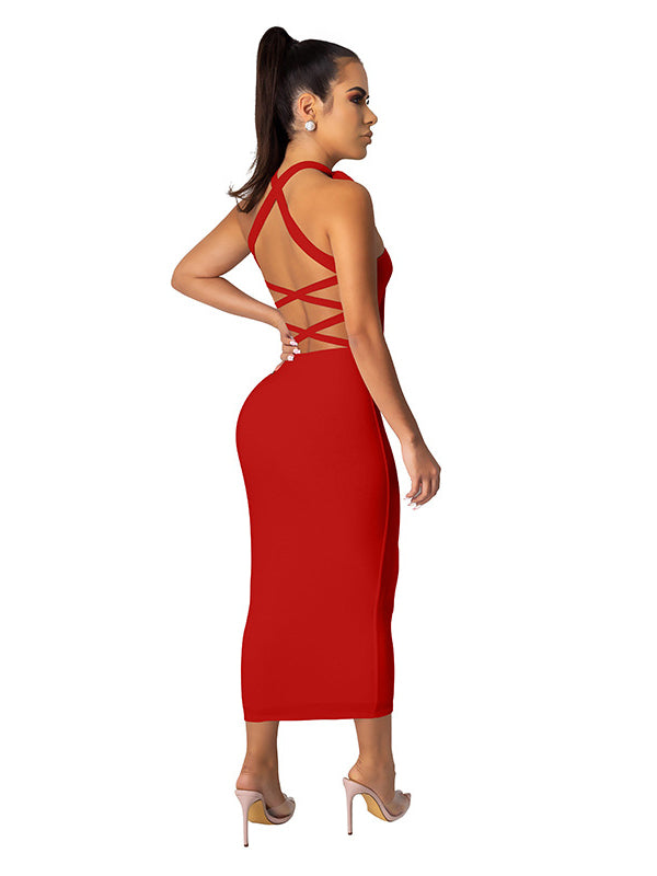 ELEGANTES KLEID GAYLE rot