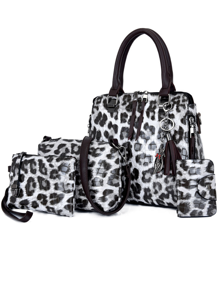 4-teiliges TASCHEN-SET MITZI grau