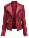 LEDERIMITJACKE GINEVRA rot