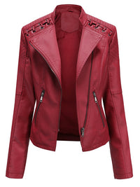 LEDERIMITJACKE GINEVRA rot