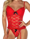 LACE UNDERWEAR SET HEVEN red