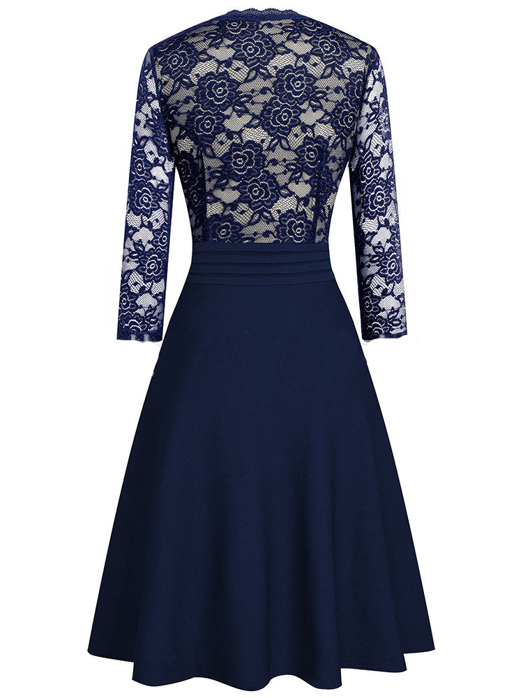 ELEGANTES KLEID JUSTAH blau