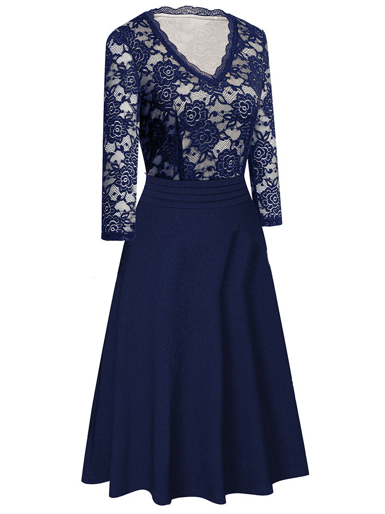 ELEGANTES KLEID JUSTAH blau