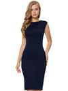 ELEGANT LACE MIDI DRESS GLEDA dark blue