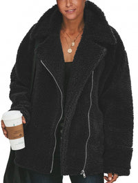 POCKETED  SHERPA STATEMENT JACKET BONIE black