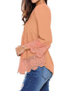 BLUSE MIT SPITZENDETAIL PAULA orange