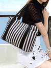 STRIPED BAG VANORA black and white