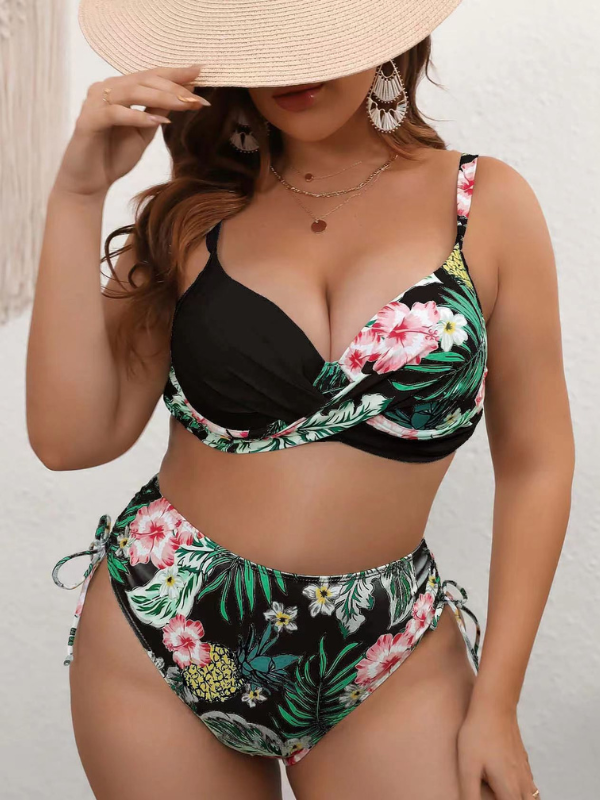 Monokini Kyra Black und Multicolor