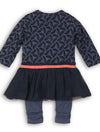 <tc>2 TEILE BABY KLEID SET MONIKA dunkelblau </tc>