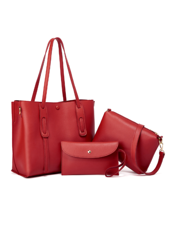 3-teiliges TASCHEN-SET NELLWEN rot