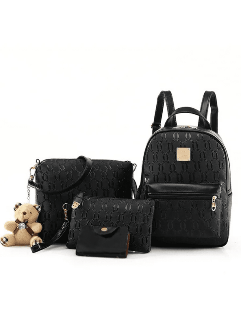 4-teiliges TASCHEN-SET DISA schwarz