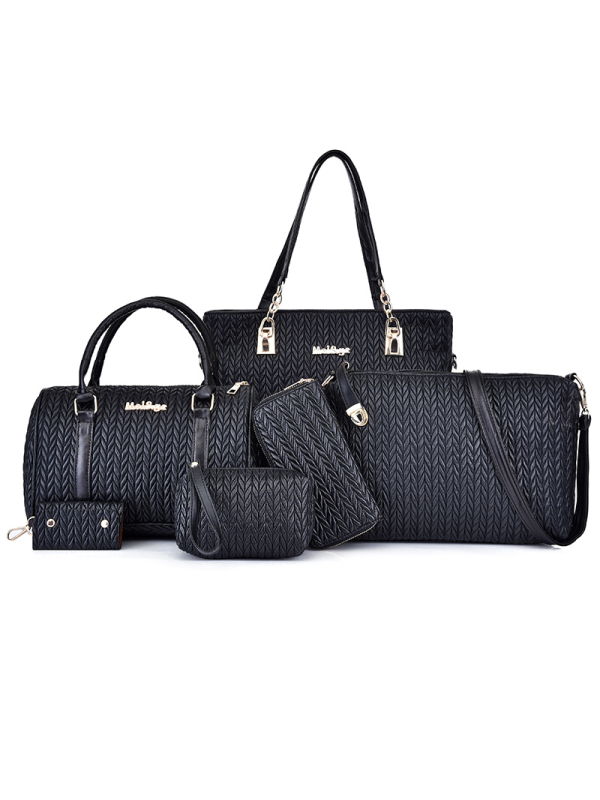 6-TEILIGES TASCHEN-SET EVETT schwarz