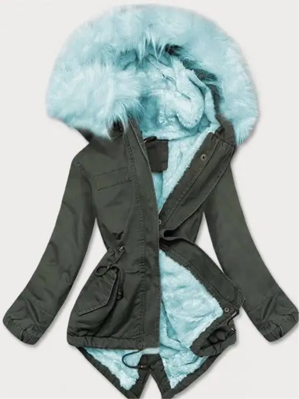 PARKA-JACKE DORO MIT BLAUEM FELL