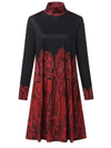 ELEGANTES KLEID JADWIGA schwarz und rot