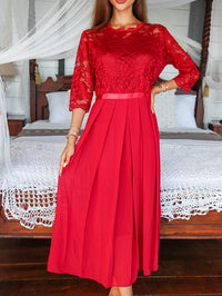 MAXI DRESS NETTY red