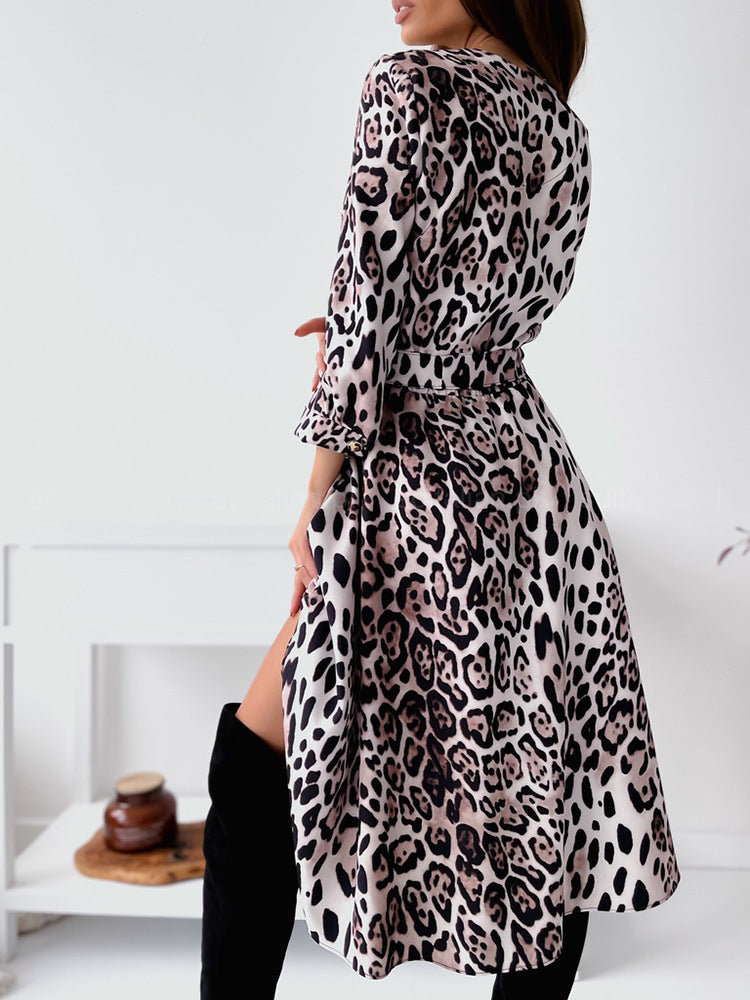 ELEGANTES KLEID KAMALIA Leopard