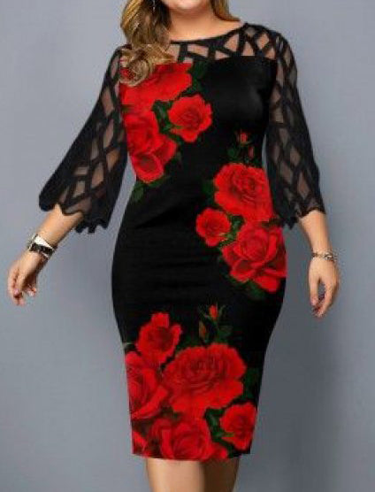 PLUS SIZE KLEID CLARA schwarz