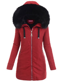 LANGE WINTERJACKE DIETLIND rot