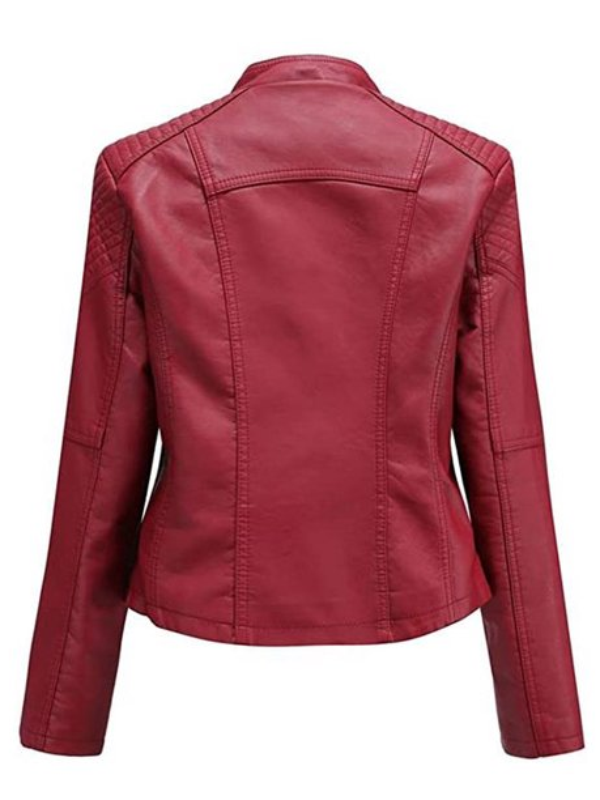 LEDERIMITJACKE GINEVRA rot