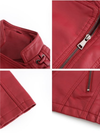 LEDERIMITJACKE GINEVRA rot