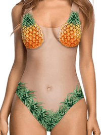 MONOKINI MIT ANANAS-PRINT JOANAH grün