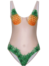 MONOKINI MIT ANANAS-PRINT JOANAH grün