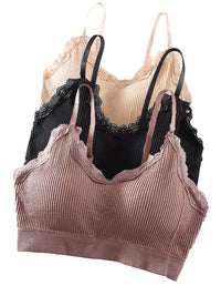 LACE BRA 3 PCS VALERIA black,apricot,brown